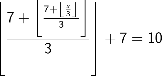 three-floor equation